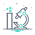 Microscope and laboratory test tube